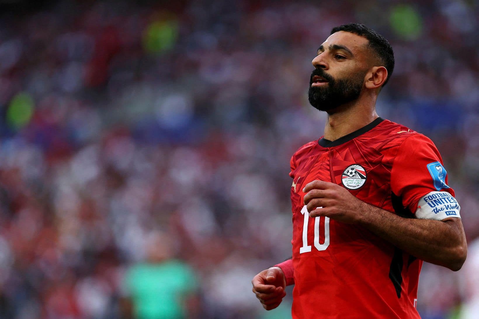 Mohamed Salah spilar með Egyptalandi